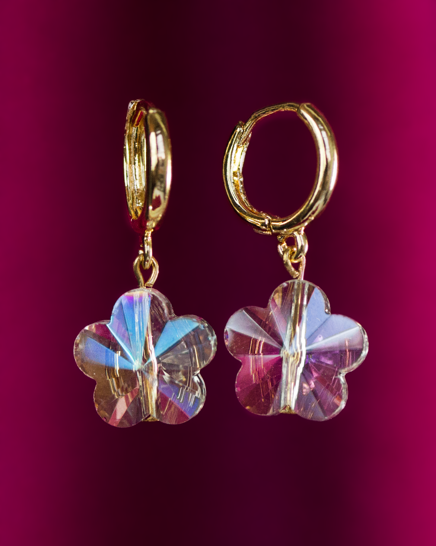 Maddie Flower Hoop Earrings